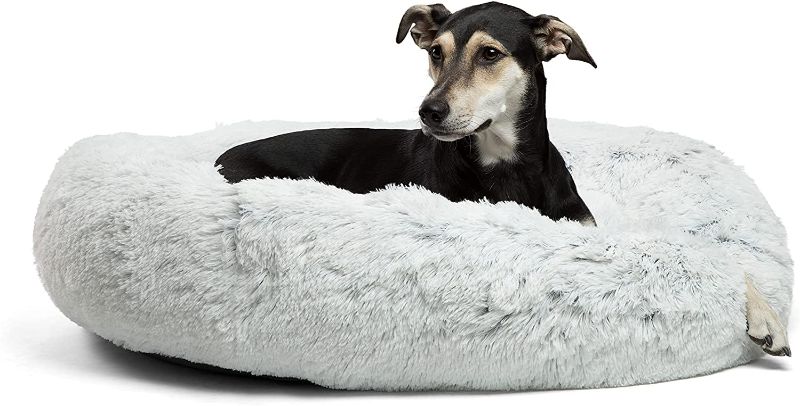 Photo 1 of Best Friends by Sheri The Original Calming Donut Cat and Dog Bed in Shag or Lux Fur, Machine Washable, High Bolster, Multiple Size Large 
