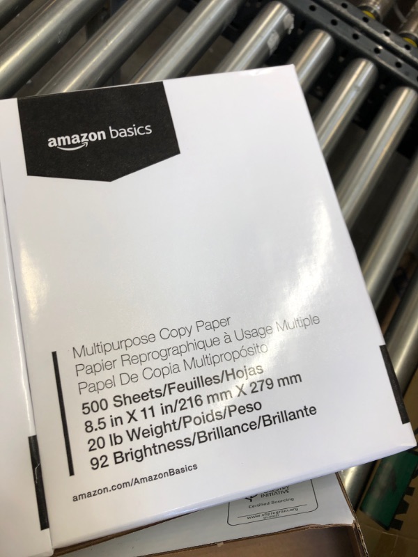 Photo 1 of Amazon Basics Multipurpose Copy Printer Paper - White