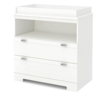 Photo 1 of Changing Table with Storage color white 