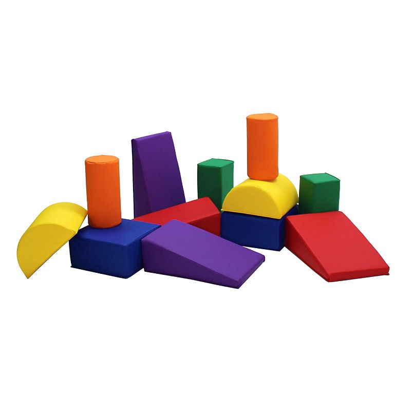 Photo 1 of FDP SoftScape Toddler Builder Block Set, Colorful Soft Foam Playtime Building Blocks for Infants and Kids; Learn Gross Motor Skills, Great for Home, Daycare, Preschool (12-Piece Set) - Assorted
