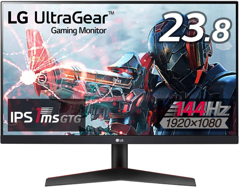 Photo 1 of LG 24GN600-B Frameless Gaming Monitor, 23.8 Inches, Full HD, IPS, 144 Hz, 1 ms (GtoG), FreeSync Premium, HDR, HDMI x 2, DP REFURBISHED
