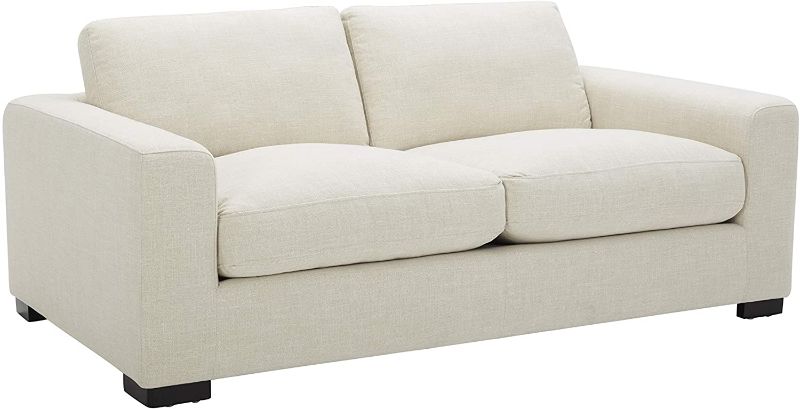 Photo 1 of Amazon Brand - Stone & Beam Westview Extra-Deep Down-Filled Loveseat Sofa Couch, 75.6"W, Cream

