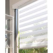 Photo 1 of CHICOLOGY Everyday Cordless Zebra Shades, Basic Arctic