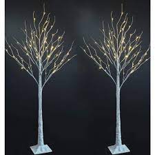 Photo 1 of 4 feet tall lighted birch lights tree