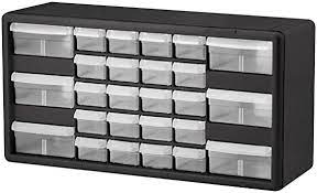 Photo 1 of 26-Drawer Plastic Parts Storage Hardware and Craft Cabinet, 20-Inch by 10-1/4-Inch by 6-3/8-Inch, black gray