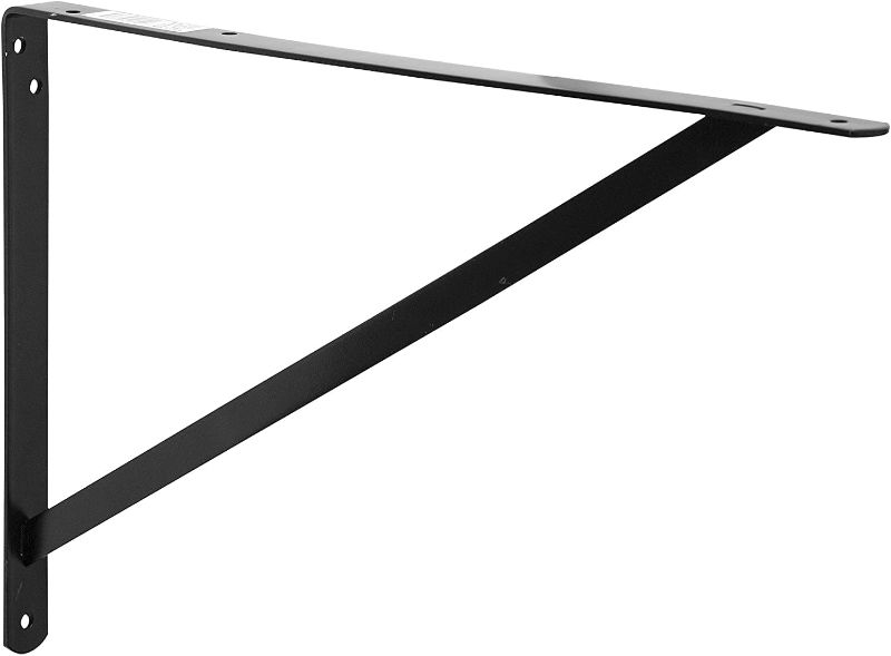 Photo 1 of Decko Products 49152-10 Heavy-Duty Shelf Bracket, 19.25-Inch X 12.50-Inch, Black, 10-Pack

