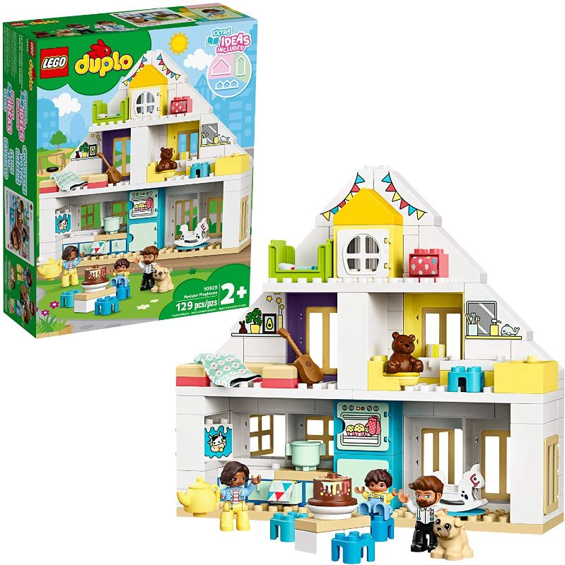 Photo 1 of LEGO DUPLO Town Modular Playhouse 10929 Dollhouse with Furniture and a Family, Great Educational Toy for Toddlers (130 Pieces), Multicolor
