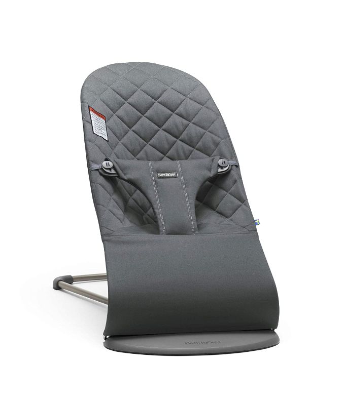 Photo 1 of BabyBjörn Bouncer Bliss, Quilted Cotton, Anthracite (006021US)
