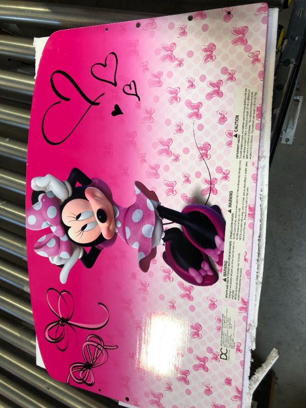 Photo 5 of Delta Disney Minnie Mouse Wooden Interactive Toddler Bed, Pink