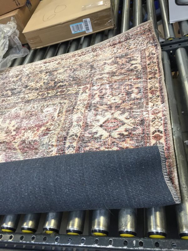 Photo 3 of Amber Lewis x Loloi Georgie Collection GER-06 Bordeaux / Antique 8'4" x 11'6" Area Rug
