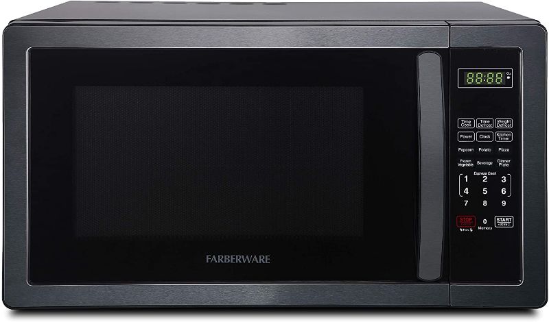 Photo 1 of Farberware Classic FMO11AHTBSB 1.1 Cu. Ft. 1000-Watt Microwave Oven, Black Stainless Steel
