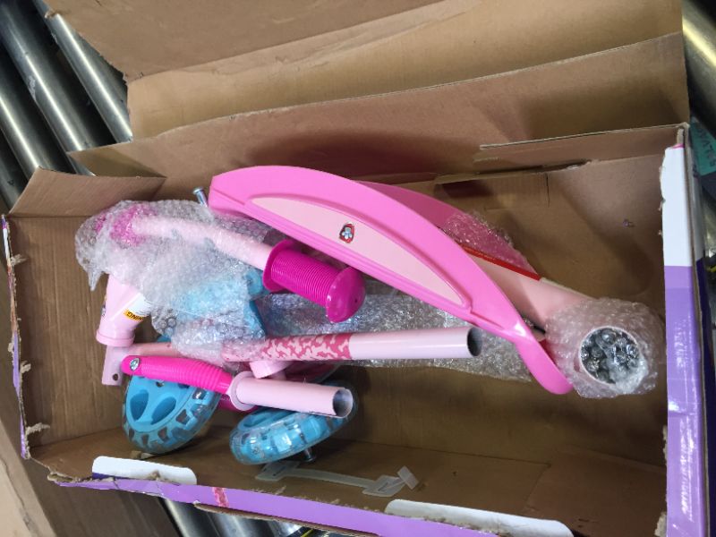 Photo 2 of PlayWheels PAW Patrol Skye 3-Wheel Kids Leaning Scooter with Accessory Pouch, Pink
