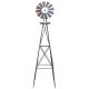 Photo 1 of 8FT Windmill Ornamental Metal Wind Mill Weather Vane Weather Resistant for Home, Garden, Yard
