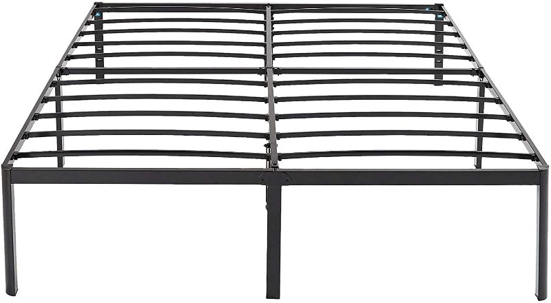 Photo 1 of Amazon Basics Heavy Duty Non-Slip Bed Frame with Steel Slats, Easy Assembly - 18"H, (King)
