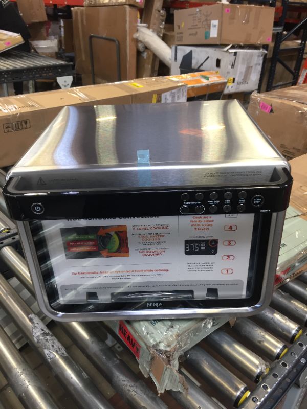 Photo 1 of Ninja DT251 Foodi 10-in-1 Smart XL Air Fry Oven, Bake, Broil, Toast, Air Fry, Air Roast, Digital Toaster, Smart Thermometer, True Surround Convection, includes Recipe Book, 1800 Watts, Steel Finish
