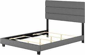 Photo 1 of Accent Furniture Padded Platform Bed Frame-Full Size - Gray