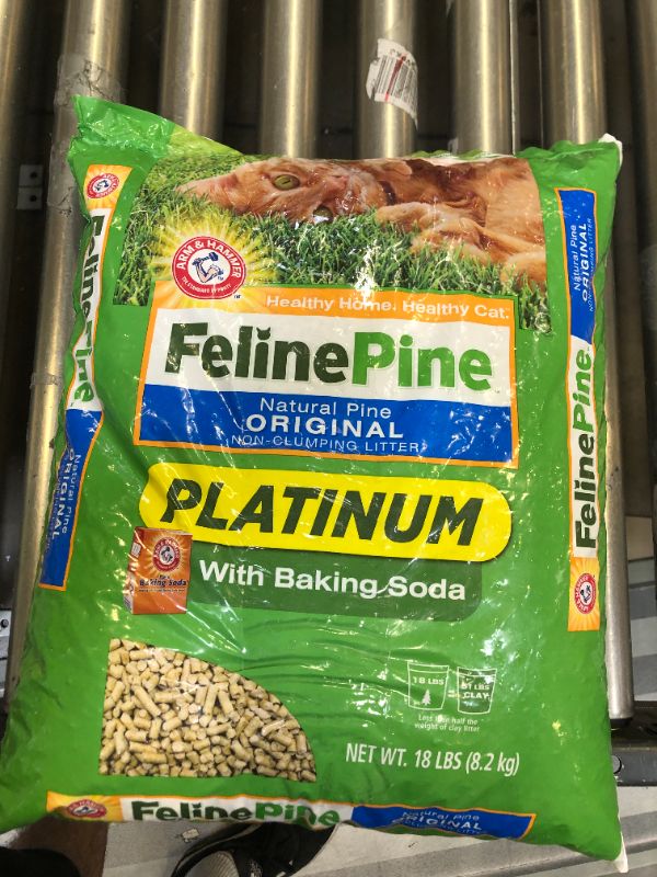 Photo 1 of Feline Pine Platinum Natural Pine Cat Litter, 18-lb bag