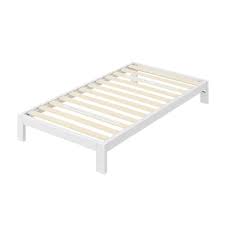 Photo 1 of Zinus Arnav Twin White Metal Platform Bed Frame