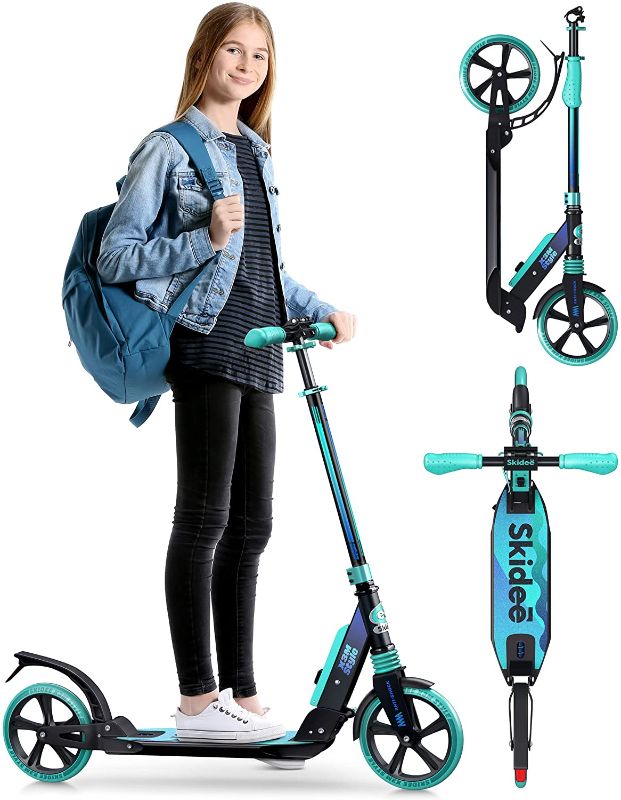Photo 1 of Scooter for Kids Ages 6-12 - Scooters for Teens 12 Years and Up - Adult Scooter with Anti-Shock Suspension - Scooter for Kids 8 Years and Up with 4 Adjustment Levels Handlebar Up to 41 Inches High
