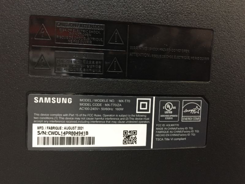 Photo 5 of SAMSUNG Sound Tower MX-T70 - 1500-Watts - Black (2020)
