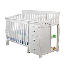 Photo 1 of Dream On Me Jayden 4-in-1 Mini Convertible Crib And Changer in White, Greenguard Gold Certified, 56.75x29x41 Inch (Pack of 1)