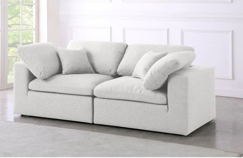 Photo 1 of Carmen cloud modular sofa in cream linen fabric--factory sealed 
