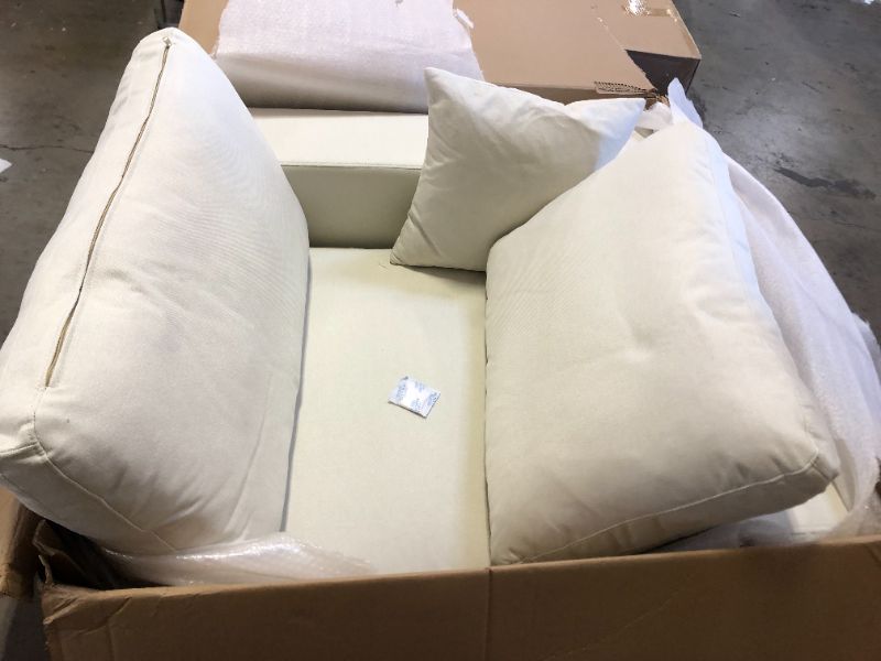 Photo 3 of Carmen cloud modular sofa in cream linen fabric--factory sealed 
