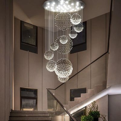 Photo 1 of CRYSTAL CHANDELIER WITH SPIRAL BALLS
