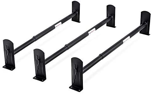 Photo 1 of AA-Racks Model DX36 Compatible Transit Connect 2008-13 Steel 3 Bar Utility Drilling Van Roof Ladder Rack System - Sandy Black
