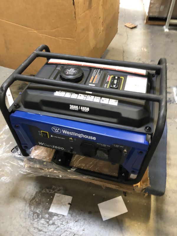Photo 7 of Westinghouse Outdoor Power Equipment WGen3600v Portable Generator 3600 Rated and 4650 Peak Watts, RV Ready, Gas Powered, CARB Compliant
