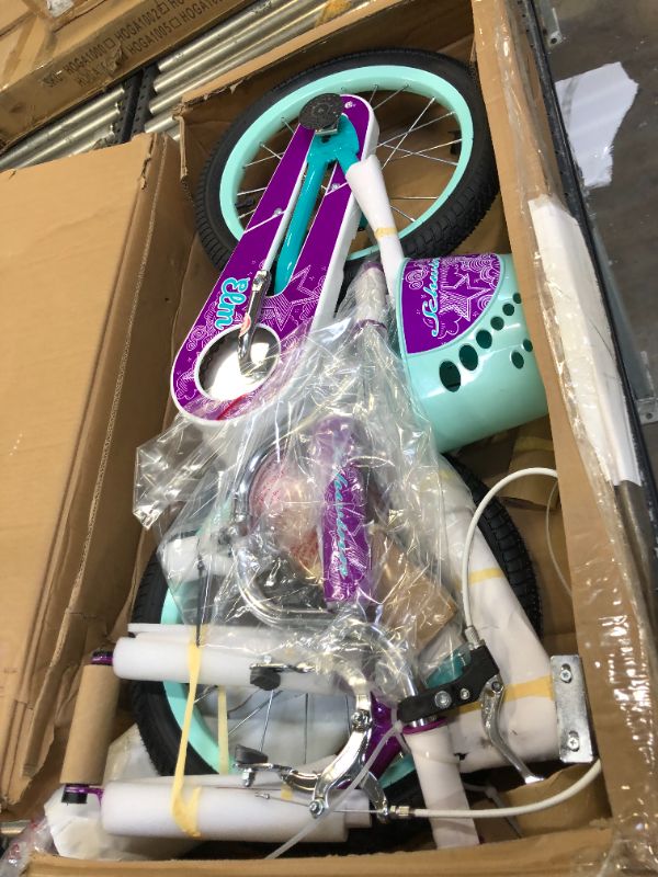 Photo 4 of Schwinn Elm Girls Bike for Toddlers and Kids,16 inch wheels for Ages 2 Years and Up, Pink, Purple or Teal, Balance or Training Wheels, Adjustable Seat
