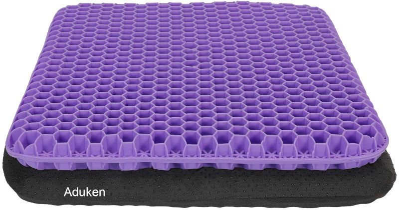 Photo 1 of Aduken Gel Office Chair Seat Cushion,Egg Seat Cushion Breathable Honeycomb Breathable Chair Pads Butt Cushion for Home Office Computer Desk Chair Car
