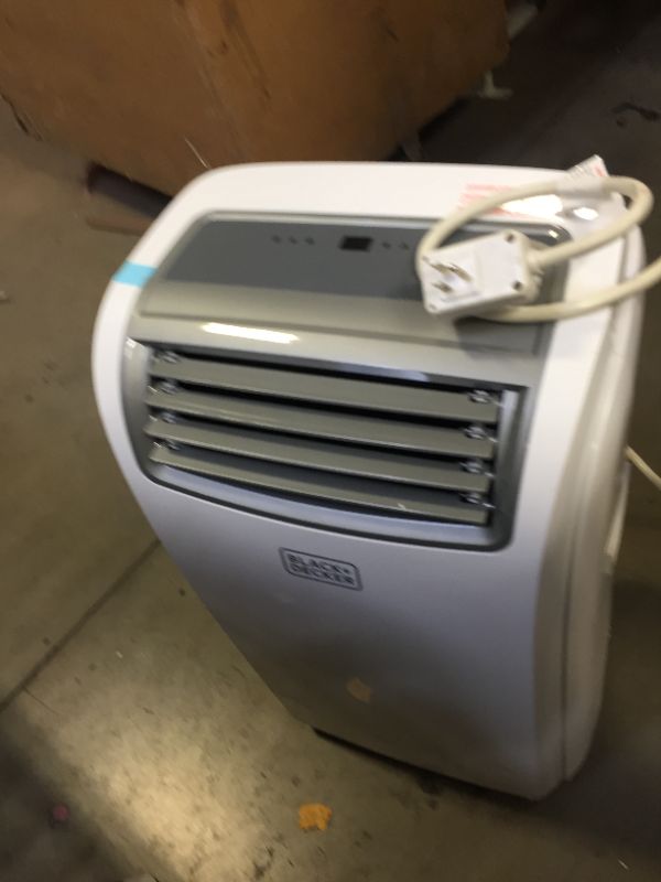 Photo 1 of BLACK+DECKER 8,000 BTU DOE (14,000 BTU ASHRAE) Portable Air Conditioner with Remote Control, White