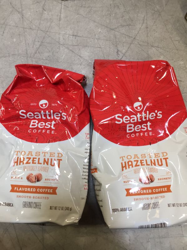 Photo 2 of (2 Pack) Seattle's Best Coffee Toasted Hazelnut Flavored Medium Roast Ground Coffee, 12-Ounce Bag
exp feb 19 2022
