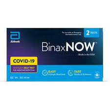 Photo 1 of Abbott BinaxNOW COVID-19 Antigen Self Test (2 tests) ( 2 boxes ) 