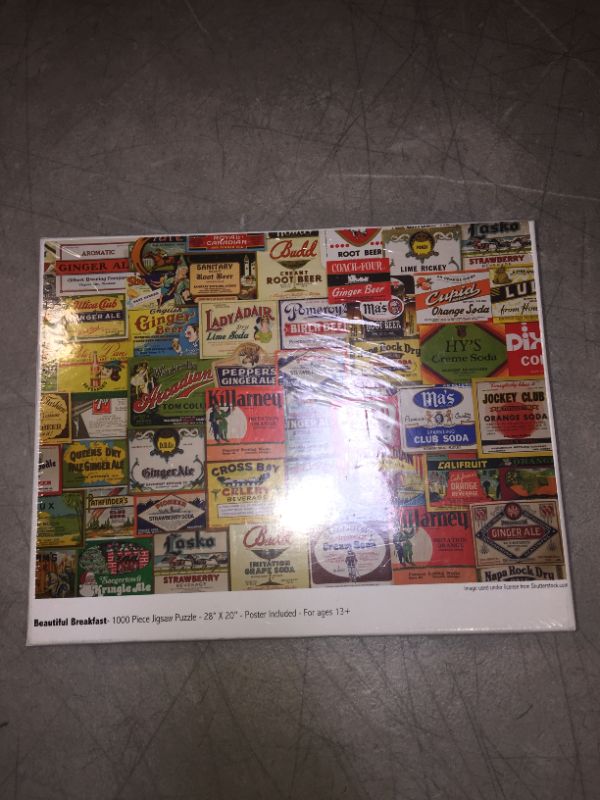 Photo 1 of 1000 pcs beautiful breakfast puzzle 28 inch by 20 inch - factory sealed 