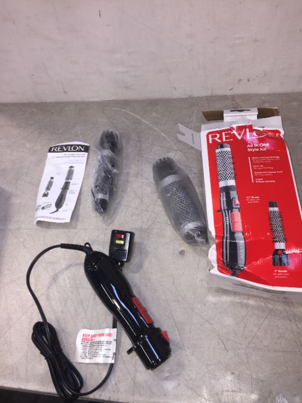 Photo 1 of Revlon Perfect Heat Styler Dryer, Hot Air, Ceramic, 1 and 1-1/2 Inch  item is fine , box is damaged ( item was plugged in and turned on ) 