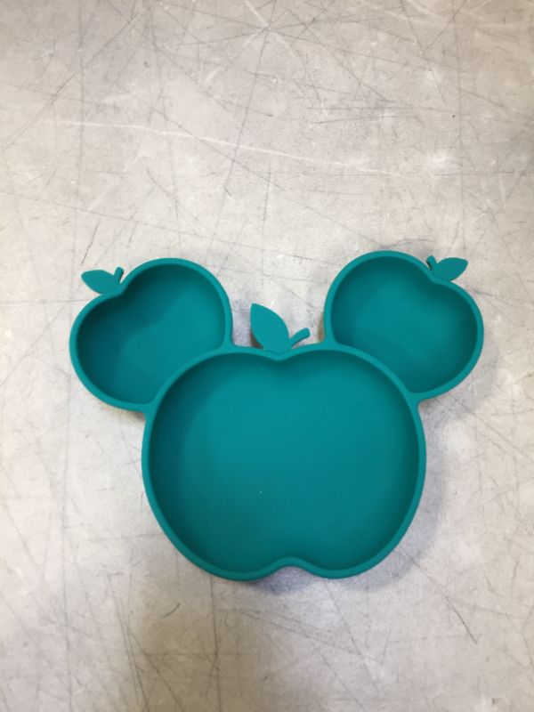 Photo 2 of 
Toddlers Placemat,Baby Silicone Strong Suction Plates,Kids Feeding Mat,Dishwasher and Microwave Safe,BPA Free (Turquoise)