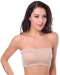 Photo 1 of venbond womens seamless bandeau crop tube top bra strapless padded bralette m ( nude ) 