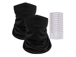 Photo 1 of 2 pcs black neck gaiter with filters ( 3 bags ) 