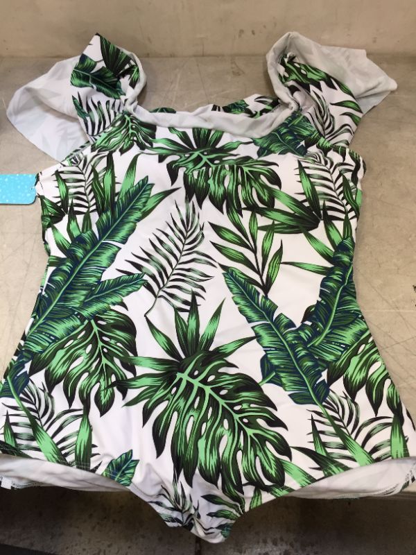 Photo 1 of Full of leaves womens size large swimsuit 