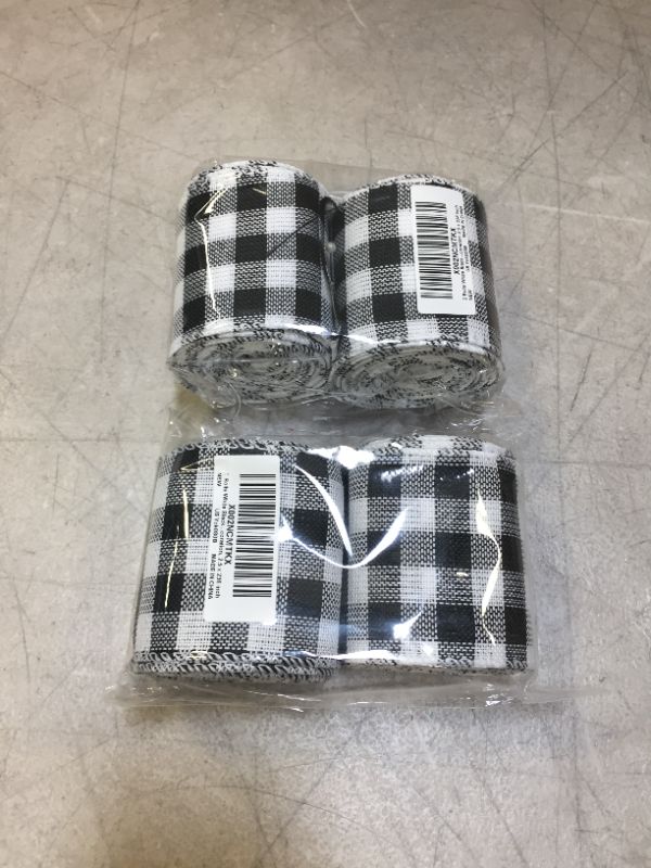 Photo 2 of 2 pack 2 rolls each black and white 2.5 X 236 inch ribbon 