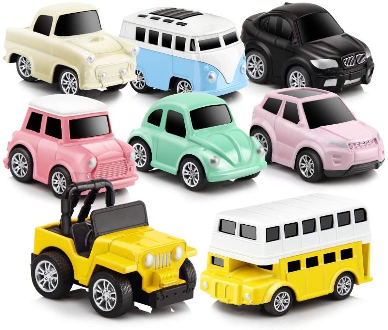 Photo 1 of BCHENG Pull Back Cars,8 Pack Mini Cars Set Alloy Micro Machines,Pull Back Vehicles Toy Cars for Toddlers Kids Boys Girls Gift
