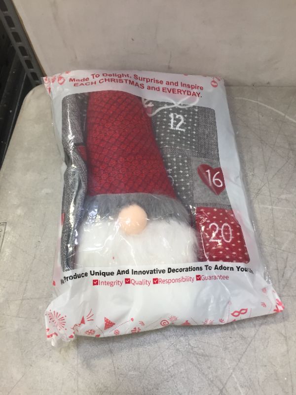 Photo 1 of Christmas Advent Calendar 2021, Gnome with Pockets 24 Days, Reusable Fabric Christmas Countdown Calendar, Home Wall Hanging Xmas Decorations
