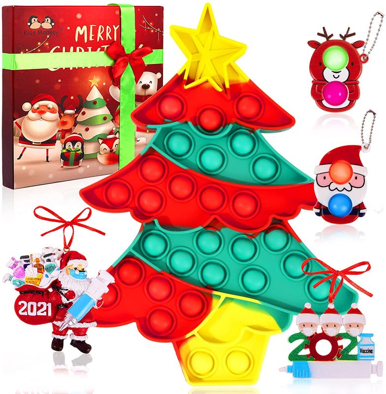 Photo 1 of Big Pop Fidget Toys,Christmas Pop Fidget Toy Pack,Pop Bubble Christmas Tree Toys Pack for Kids and Adults,Christmas Party Favors
