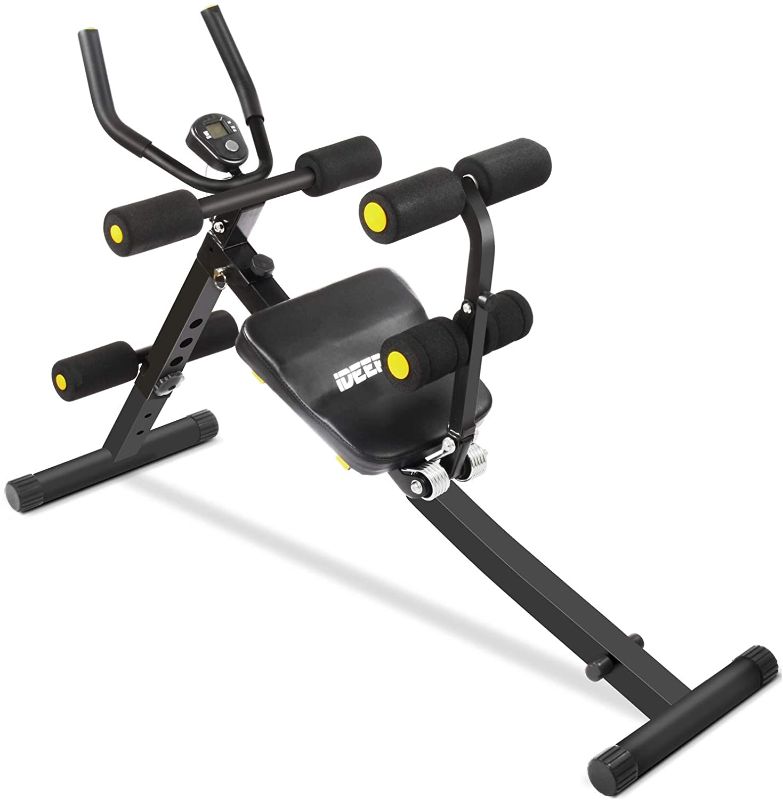 Photo 1 of Core&Abdominal Trainers Foldable Ab Trainer and Sit Up Bench 2 in 1 for Whole Body Exercise Height Adjustable AB Workout Machine with LCD Display