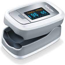 Photo 1 of Beurer PO30 Fingertip Pulse Oximeter Blood Oxygen Saturation Monitor with 4 colored graphics display formats, Grey