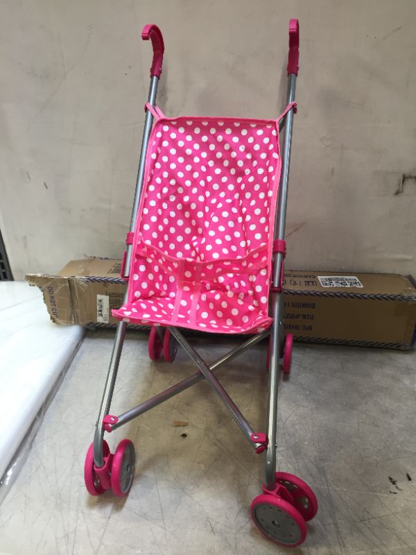 Photo 3 of girls pink baby doll push stroller - first picture is just for reference 