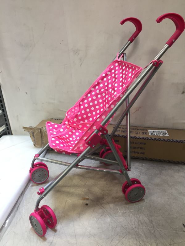 Photo 2 of girls pink baby doll push stroller - first picture is just for reference 