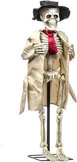 Photo 1 of 40 inch Electronic LED Skeleton Ghost West Halloween Decoration,Can Open Hands with Creepy Sounds,Indoor/Outdoor Halloween Decoration
